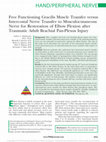 Research paper thumbnail of Free Functioning Gracilis Muscle Transfer versus Intercostal Nerve Transfer to Musculocutaneous Nerve for Restoration of Elbow Flexion after Traumatic Adult Brachial Pan-Plexus Injury