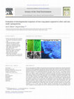 Research paper thumbnail of Evaluation of developmental responses of two crop plants exposed to silver and zinc oxide nanoparticles