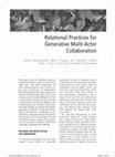 Research paper thumbnail of Relational Practices for Generative Multi-Actor Collaboration