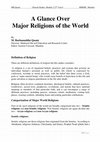 Research paper thumbnail of A Glance Over Major Religions of the World