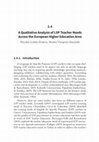 Research paper thumbnail of A Qualitative Analysis of LSP Teacher Needs Across the European Higher Education Area