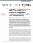 Research paper thumbnail of Imaging the Creative Unconscious: Reflexive Neural Responses to Objects in the Visual and Parahippocampal Region Predicts State and Trait Creativity