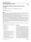 Research paper thumbnail of Informal helping and subsequent health and well‑being in older adults