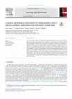 Research paper thumbnail of A positive psychological intervention for failing students: Does it improve academic achievement and motivation? A pilot study