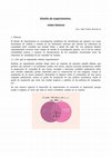 Research paper thumbnail of Diseño de experimentos; notas básicas