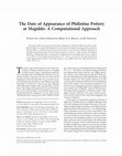 Research paper thumbnail of The Date of Appearance of Philistine Pottery at Megiddo: A Computational Approach (BASOR 387, 2022)