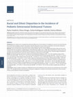 Research paper thumbnail of Racial and Ethnic Disparities in the Incidence of Pediatric Extracranial Embryonal Tumors