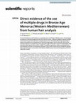 Research paper thumbnail of Direct evidence of the use of multiple drugs in Bronze Age Menorca (Western Mediterranean) from human hair analysis