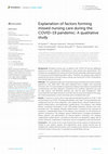 Research paper thumbnail of Explanation of factors forming missed nursing care during the COVID-19 pandemic: A qualitative study