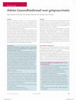 Research paper thumbnail of Advies Gezondheidsraad over griepvaccinatie