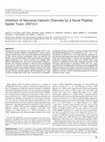 Research paper thumbnail of Inhibition of Neuronal Calcium Channels by a Novel Peptide Spider Toxin, DW13.3