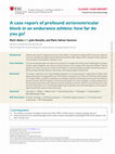 Research paper thumbnail of A case report of profound atrioventricular block in an endurance athlete: how far do you go?