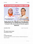 Research paper thumbnail of Rebuttal of a Madrasa Graduate to the CM of Assam