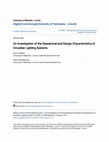 Research paper thumbnail of An Investigation of the Operational and Design Characteristics of Circadian Lighting Systems