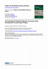 Research paper thumbnail of Archaeological Fieldwork Reports: Ten years of the Herculaneum Conservation Project