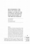 Research paper thumbnail of Reconsidering the Role of Ulema and Scribal Actors in the Ottoman Transition from Manuscript to the Printed Medium