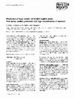 Research paper thumbnail of Production of large number of doubled haploid plants from barley anthers pretreated with high concentrations of mannitol