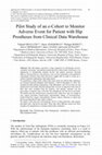 Research paper thumbnail of Pilot Study of an e-Cohort to Monitor Adverse Event for Patient with Hip Prostheses from Clinical Data Warehouse