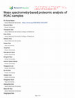 Research paper thumbnail of Mass spectrometry-based proteomic analysis of PDAC samples