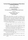 Research paper thumbnail of Teaching English in the Wonderland of Make-believe: Conditional Sentences, a paper presented in the National Seminar on Teaching Language through Literature, 28-29 May, 2006, Sana'a University 