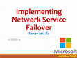 Research paper thumbnail of Lesson-4. Implementing Network Services Failover