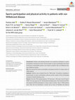 Research paper thumbnail of Sports participation and physical activity in patients with von Willebrand disease