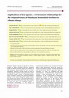 Research paper thumbnail of Implications of tree species – environment relationships for the responsiveness of Himalayan krummholz treelines to climate change