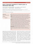 Research paper thumbnail of Impact of therapeutic hypothermia on infantile spasms: an observational cohort study