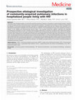 Research paper thumbnail of Prospective etiological investigation of community-acquired pulmonary infections in hospitalized people living with HIV