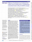 Research paper thumbnail of Efficacy of sofosbuvir as treatment for yellow fever: protocol for a randomised controlled trial in Brazil (SOFFA study)