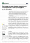 Research paper thumbnail of Application of Paper-Based Microfluidic Analytical Devices (µPAD) in Forensic and Clinical Toxicology: A Review