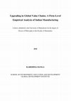 Research paper thumbnail of Upgrading in global value chains : a firm-level empirical analysis of Indian manufacturing