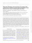 Research paper thumbnail of Molecular phylogeny and systematics of cestodes with rudimentary rostellum (Cestoda: Hymenolepididae) from Holarctic Sorex shews (Eulipotyphla: Soricidae)