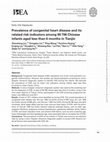 Research paper thumbnail of Prevalence of congenital heart disease and its related risk indicators among 90 796 Chinese infants aged less than 6 months in Tianjin