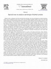 Research paper thumbnail of Special issue on analysis and design of hybrid systems