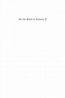 Research paper thumbnail of ON THE ROAD TO VATICAN II. German Catholic Enlightenment and Reform of the Church (Minneapolis: Fortress, 2016)