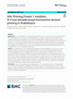 Research paper thumbnail of AHL-Priming Protein 1 mediates N-3-oxo-tetradecanoyl-homoserine lactone priming in Arabidopsis