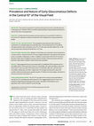 Research paper thumbnail of Prevalence and nature of early glaucomatous defects in the central 10° of the visual field