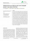 Research paper thumbnail of Getting the best out of data for open access monograph presses: A case study of UCL Press