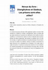 Research paper thumbnail of Revue du livre : Diangitukwa et Siadous, Les prisons sont-elles utiles?