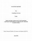 Research paper thumbnail of Research Inception Report on Kenyan Youth Market and Labor Analysis post-Covid