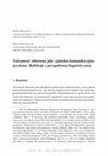 Research paper thumbnail of Tożsamość zbiorowa jako zjawisko komunikacyjnojęzykowe. Refleksje z perspektywy lingwistycznej