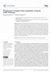 Research paper thumbnail of Prioritization of Supply Chain Capabilities Using the FAHP Technique