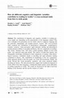 Research paper thumbnail of How do different cognitive and linguistic variables contribute to reading in Arabic? A cross-sectional study from first to sixth grade