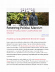 Research paper thumbnail of Renewing Political Marxism – Review of Isabelle Garo's "Communism and Strategy"