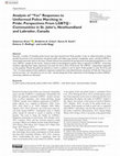 Research paper thumbnail of Analysis of “Yes” Responses to Uniformed Police Marching in Pride: Perspectives From LGBTQ+ Communities in St. John’s, Newfoundland and Labrador, Canada