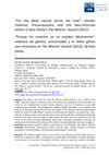 Research paper thumbnail of For the Dead cannot Shrive me Now”: Gender Violence, Precariousness and the Neo-Victorian Gothic in Katy Darby’s The Whores’ Asylum (2012)