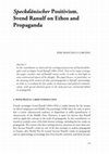 Research paper thumbnail of Speckdänischer Positivism. Svend Ranulf on Ethos and Propaganda