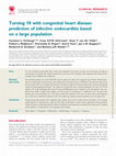 Research paper thumbnail of Turning 18 with congenital heart disease: prediction of infective endocarditis based on a large population