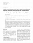 Research paper thumbnail of Clinical Presentation and Conservative Management of Tympanic Membrane Perforation during Intrapartum Valsalva Maneuver